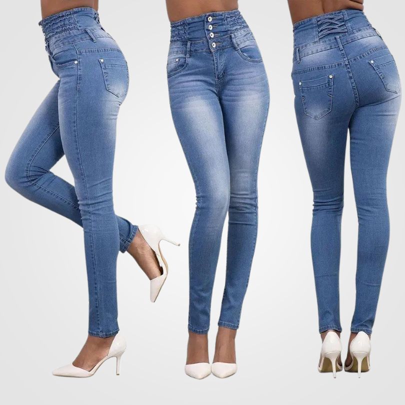 Kerrie™ Comfort Denim Jeans med Høy Midje