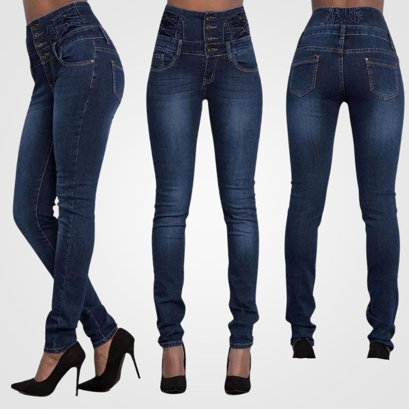 Kerrie™ Comfort Denim Jeans med Høy Midje